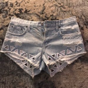 Denim shorts